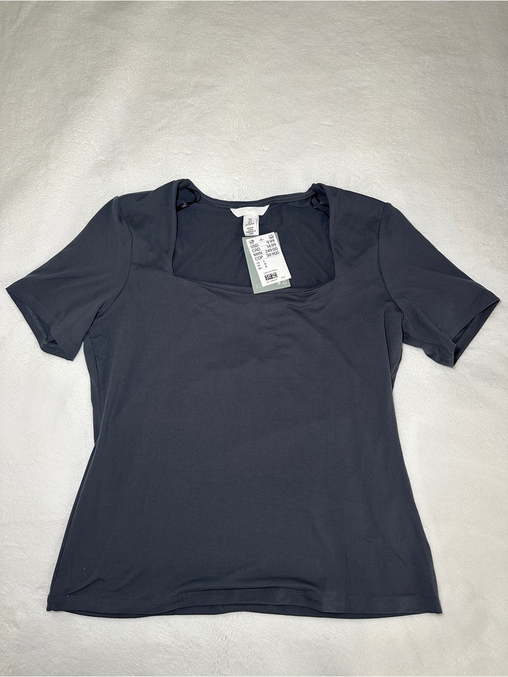 H&M BSquare-Neck Short Sleeve Top